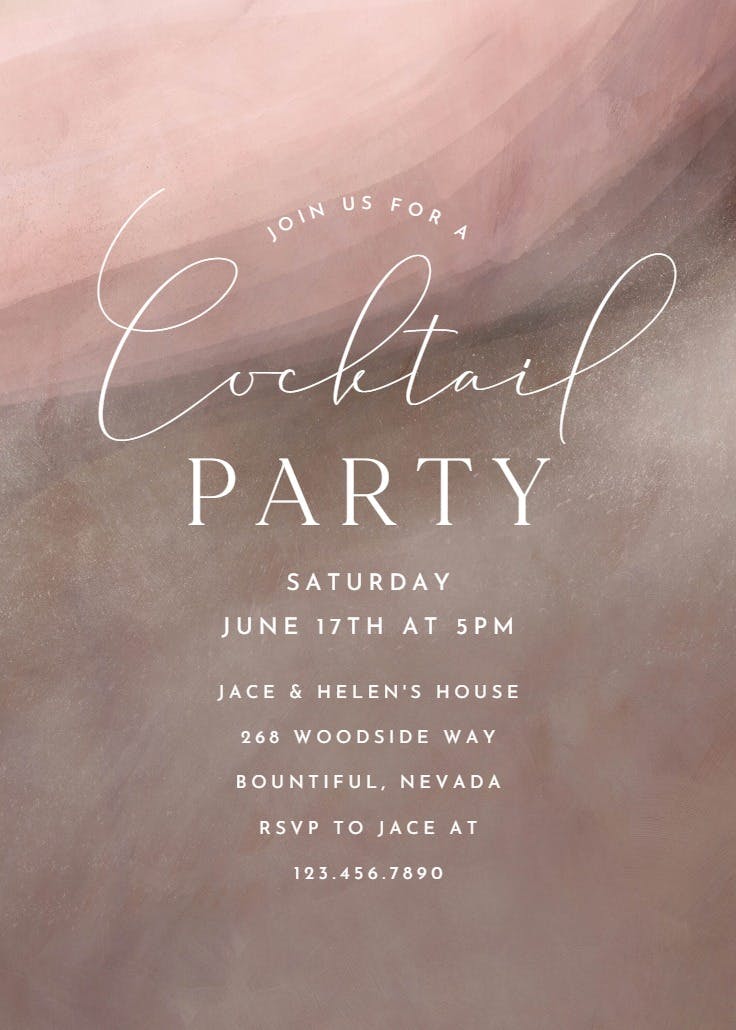 Sands of love - cocktail party invitation